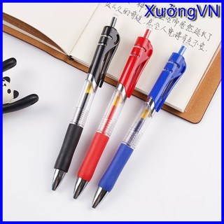 Gấp 3 thể tích - Bút Bi Bấm ngòi đạn 0.5mm 3 màu mực siêu mượt có đệm tay