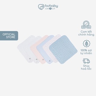 Set 5, set 6 khăn mặt nhẹ tênh và xốp thấm hút, khô thoáng Muslin AMU100001 | Phụ kiện BU Baby chính hãng