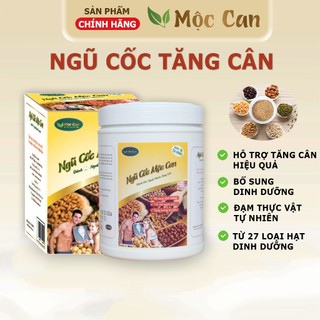 Ngũ Cốc Tăng Cân Mộc Can, Bột ngũ cốc dinh dưỡng tăng cân cho người gầy, trẻ biếng ăn, hấp thụ kém, Hộp 500g