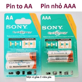Pin Sạc Sony AA(4600mah)-AAA (4300mah) Vỉ 2 Viên