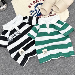  Áo thun POLO KẺ SỌC cực mềm mát sang xịn, ấn tượng cho bé trai từ 8-28Kg A13