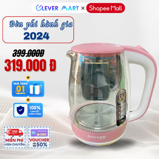 Ấm Siêu Tốc Thủy Tinh 2.0L Cao Cấp Công Suất 1300W Bình Siêu Tốc Trong Suốt Cường Lực Đèn Led Tự Ngắt Khi Sôi