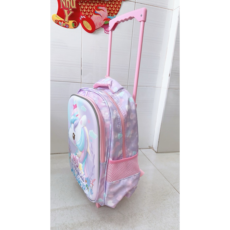 Balo kéo bé trai ,gái .36x30cm ,lớp 1,2 . in hình 3D . xịn sò