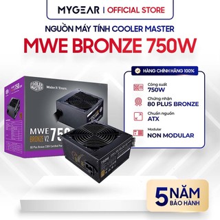 Nguồn máy tính cooler master mwe bronze 750w v2 80 plus - bảo hành chính hãng 60 tháng