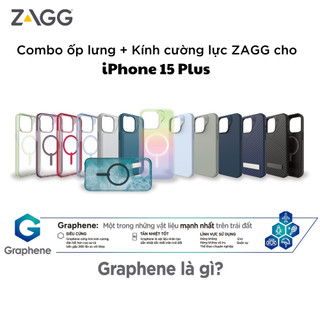Ốp lưng cao cấp ZAGG cho iPhone 15 Plus - vật liệu Graphene, kháng khuẩn, chống sốc - dòng Snap hỗ trợ Magsafe