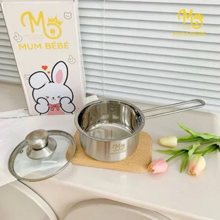 Nồi quánh bột Mumbebe  - Nồi nấu cháo - Nấu canh cho bé Inox 430 Fivestar -14cm
