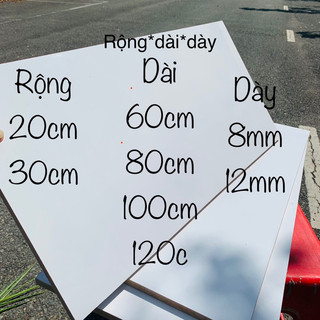 Miếng gỗ mdf dày 8mm 12mm phủ trắng 1 & 2 mặt