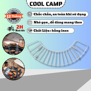 Vỉ Gác Chảo Chiên Rán Dầu Mỡ Inox Chống Gỉ, Vỉ Dùng Đi Cắm Trại, Camping, Dã Ngoại, Ngoài Trời