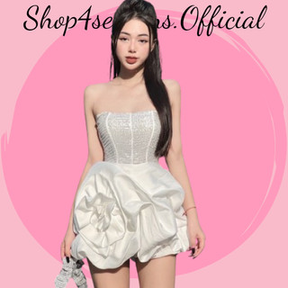 Đầm cúp ngực corset kim sa bling xòe tầng kết hoa 3D chất Tafta cao câp Shop4seasons.Official