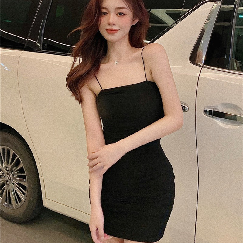 Váy body nữ 2 dây len ngắn MADELA co giãn, Đầm body ngắn nữ và quà tặng kẹo