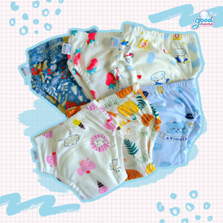 Quần bỏ bỉm vải cotton goodmama chống hăm dành cho bé size 80 90 100 110
