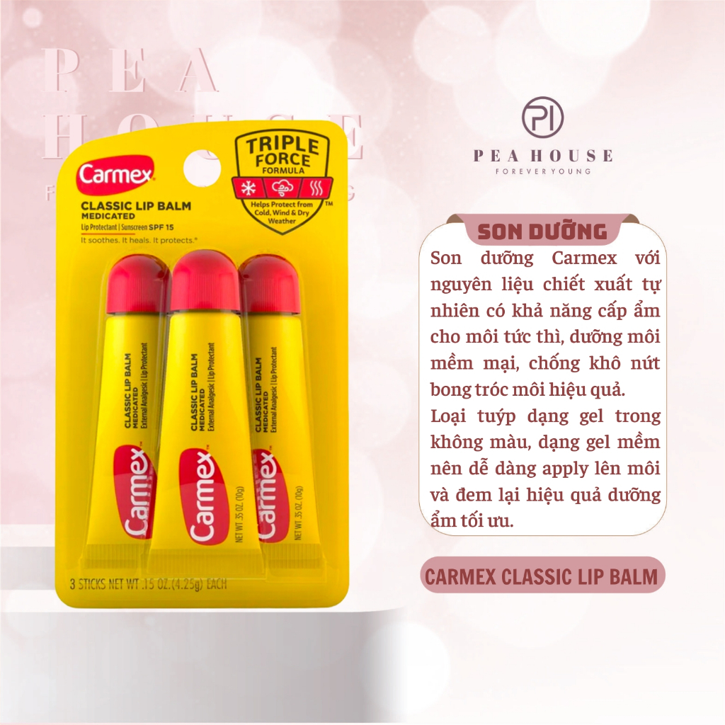 Son dưỡng tuýp Carmex không mùi và có mùi