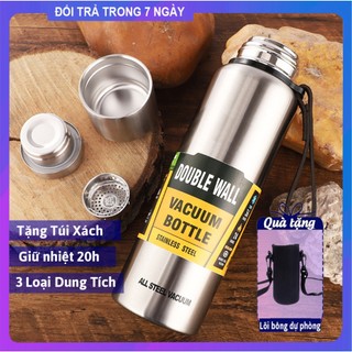 Bình giữ nhiệt thép không gỉ 750/1000/1500ml tặng túi giữ nhiệt bình đựng nước giữ nhiệt inox304 , ly giữ nhiệt