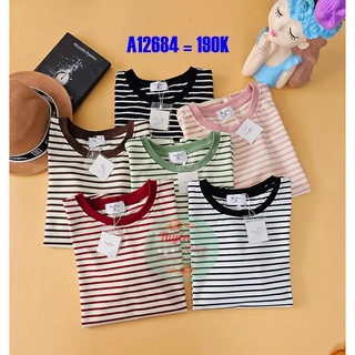 Áo thun kẻ cổ tròn TN