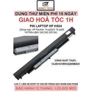Pin laptop hp hs04 dành cho laptop hp pavilion 14-ac0xx 15-ac0x hstnn-lb6v 240 245 255 g4 - bảo hành 12 tháng
