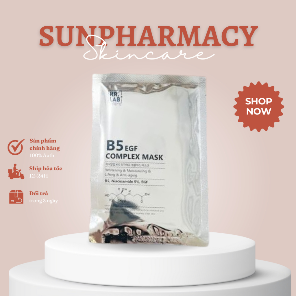 Mặt Nạ B5 EGF Complex Mask Kr.Lab 25ml Phục Hồi Da Căng Bóng Da kr lab -1 Miếng Lẻ