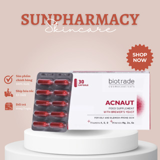 Biotrade Acnaut Food Supplement - Viên uống đẹp da, hỗ trợ giảm mụn giảm sự tiết dầu trên da 30 viên