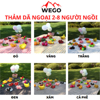 Thảm picnic chống nước, thảm dã ngoại du lịch chống thấm hoạ tiết caro đáng yêu - WEGO