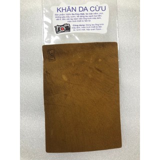 Khăn da cừu thật lau lens máy ảnh (8cm x12cm)