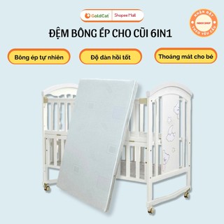 Đệm Cũi Cho Bé GOLDCAT Dành cho Cũi 6in1 GOLDCAT Chất Liệu Bông Ép Tự Nhiên, Thoáng Mát, Kích Thước 62x114cm