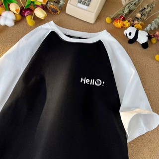 Áo Phông Form Rộng HELLO - Áo Thun Tay Lỡ Nam Nữ Form Rộng Unisex Cotton 100% In Chữ