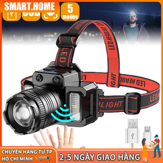 Đèn pin đầu, Độ dài tiêu cự thay đổi, Đèn pha LED siêu sáng, Đèn pha sạc USB