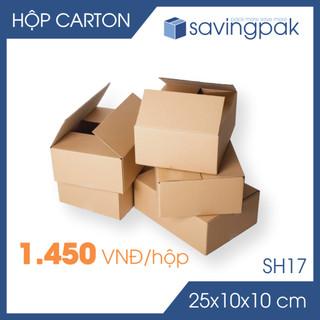 Combo 100 hộp - 25x10x10 cm - thùng hộp carton giá siêu rẻ - sh17
