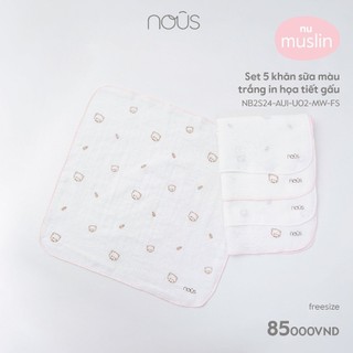 Set 5 khăn sữa xô Nous dành cho bé - NU004