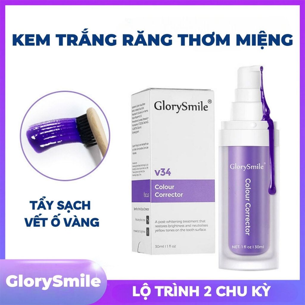Serum trắng răng V34 Glory Smile, Tinh chất trắng răng tự nhiên