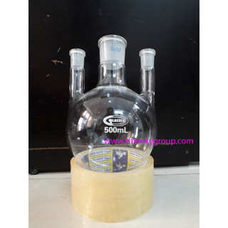 Bình cầu đáy tròn 3 cổ nhám 29/32,14/23 500ml glassco
