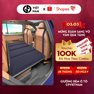 Giường đệm ghế sau ô tô bằng vải nỉ cao cấp, Nệm xe hơi bằng vải nỉ gấp gon thông minh số 3 G9Vietnam