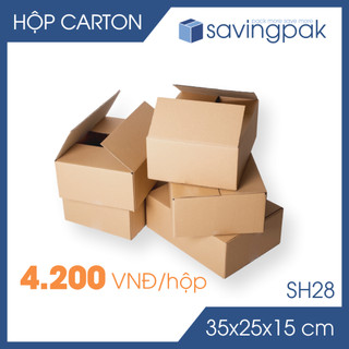 Combo 20 hộp - 35x25x15 cm - thùng hộp carton giá siêu rẻ - sh28