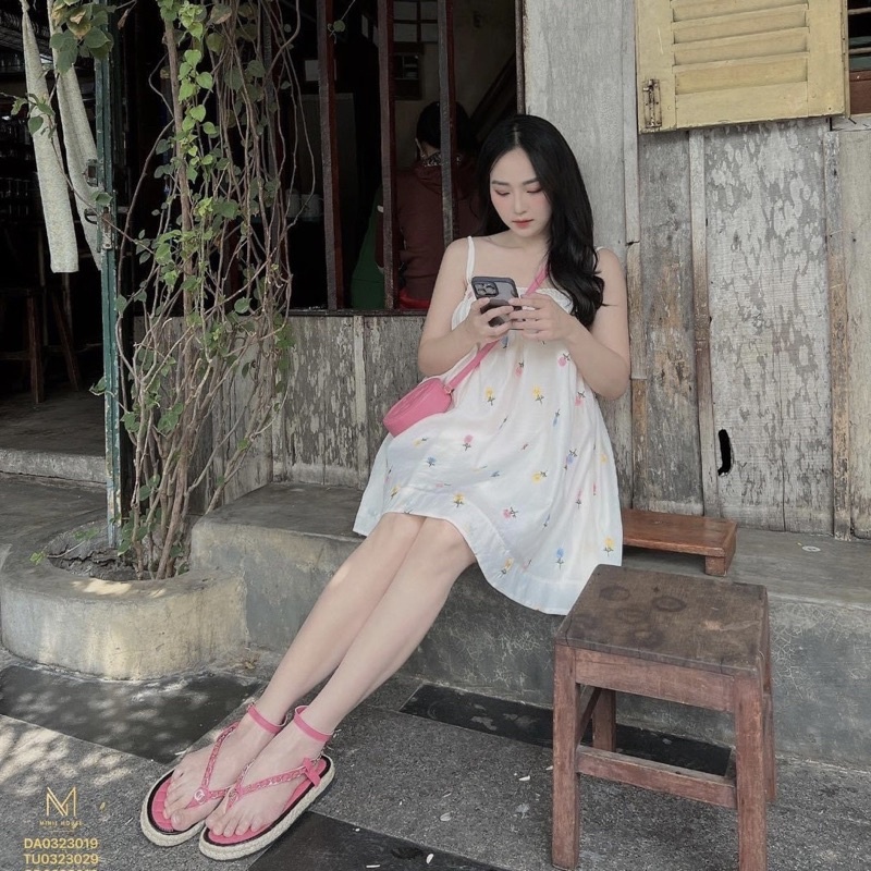 Váy Nữ, Váy Babydoll 2 Dây Hoạ Tiết Hoa Phong Cách Tiểu Thư Siêu Xinh | BigBuy360 - bigbuy360.vn