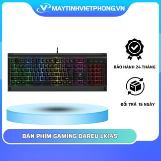 BÀN PHÍM GAMING CHỐNG NƯỚC DAREU LK145 USB BLACK (LED)