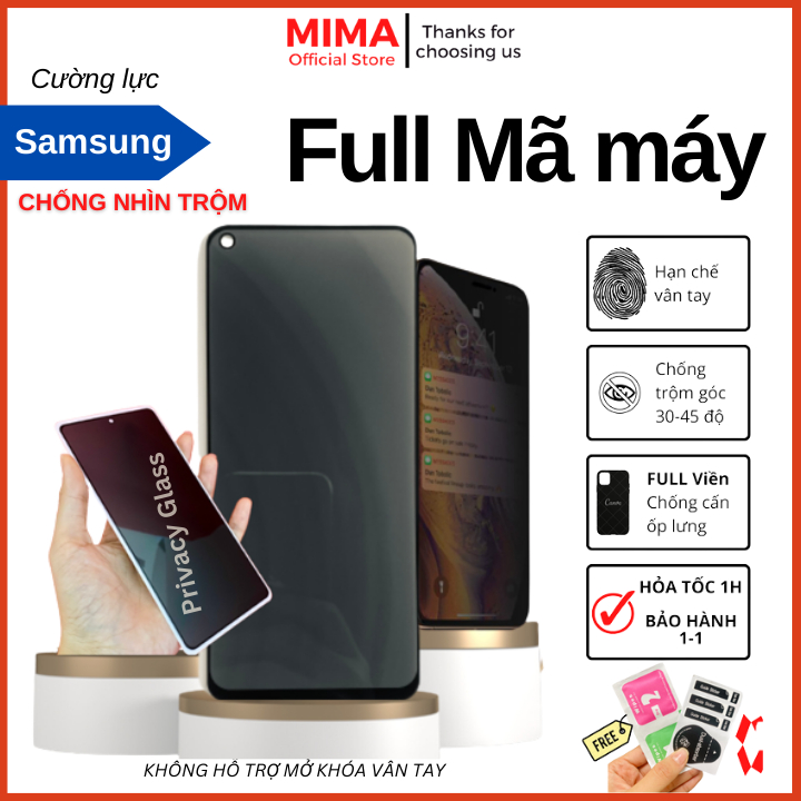 Cường lực Chống Nhìn Trộm SamSung A12 A13 A23 A33 A53 A71 A72 A73 A22 A03s A04 A04s M51 M33 A52s A52 5G A51 A32 A20s A11