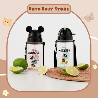 Bình nước mickey/minnie có ống hút dung tích 350ml daiso hàn quốc chính hãng