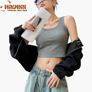 Áo ba lỗ nữ Haviss croptop thun sát nách không tay kiểu tôn dáng ôm body thời trang Hàn Quốc năng động cá tính