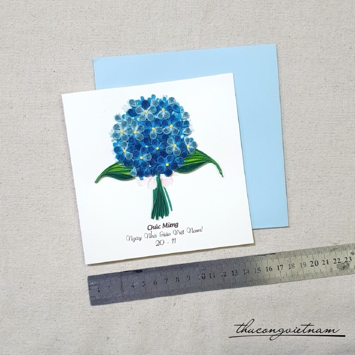 Thiệp quilling lớn mẫu hoa