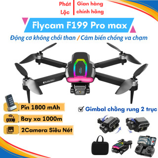 Flycam F199 PRO Động Cơ Không Chổi Than, Plycam mini kết nối điện thoại chuyền hình ảnh