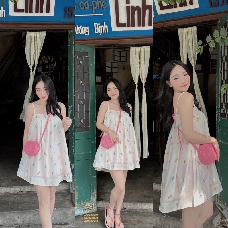 Váy Nữ, Váy Babydoll 2 Dây Hoạ Tiết Hoa Phong Cách Tiểu Thư Siêu Xinh | BigBuy360 - bigbuy360.vn