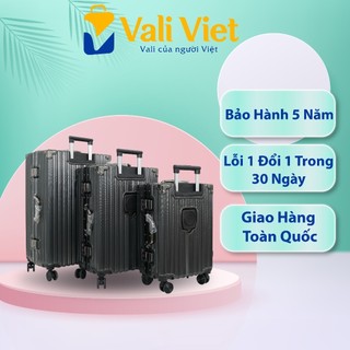 Vali khung nhôm khóa sập Vali Việt VN02 Size 24/28 Inch, Nhựa Abs/Pc Cao Cấp, Chống Va Đập Bảo Hành 5 Năm