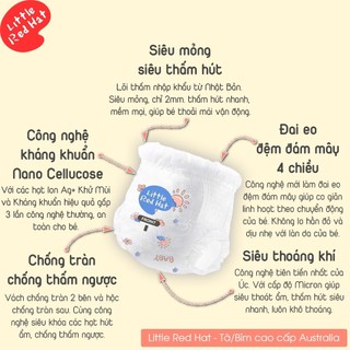(Voucher 50k) Combo 3 bịch bỉm LITTLE RED HAT - ÚC đủ size