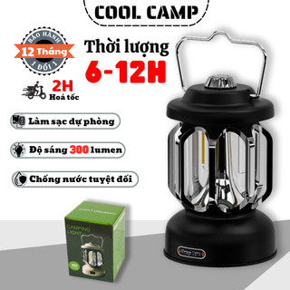 Đèn Cắm Trại Đèn 3 Chế Độ Sáng Dùng 6-12 Giờ, Đèn Camping Dã Ngoại Siêu Sáng Làm Được Sạc Dự Phòng