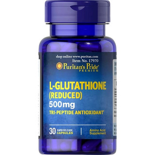 Viên uống thải độc giúp trắng da, giảm nám Puritan's Pride L-Glutathione 500mg 30 viên của Mỹ