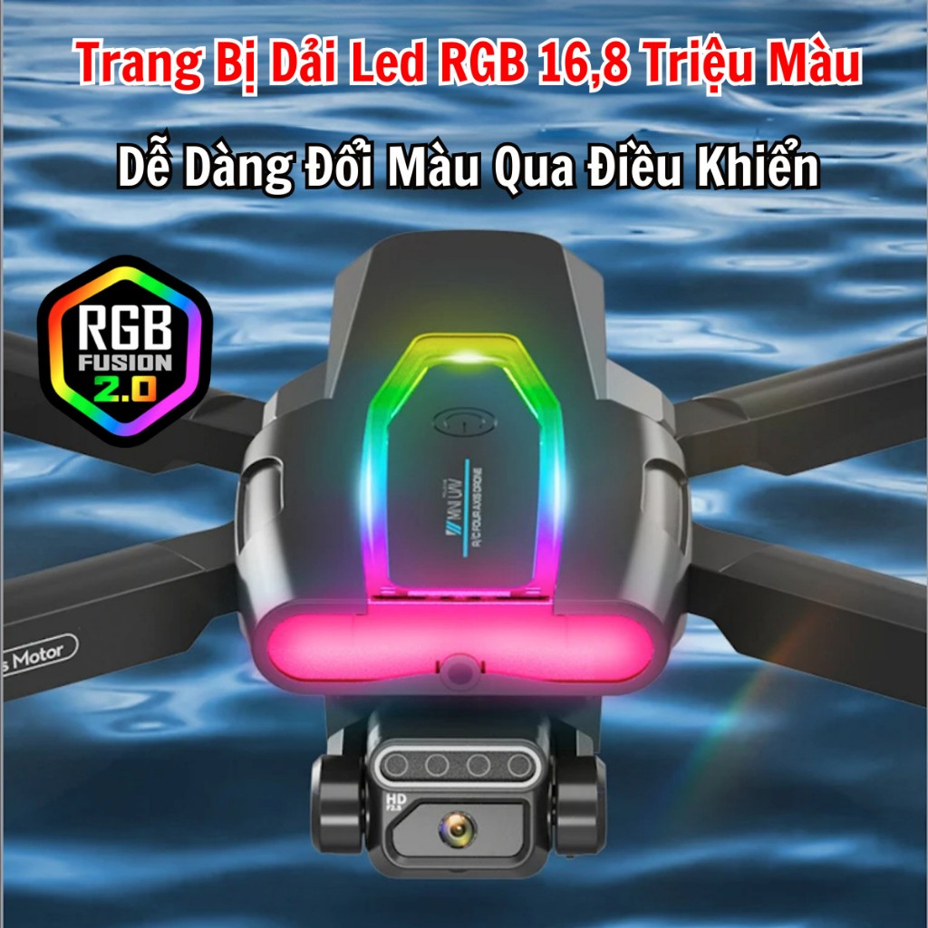 Máy Bay Flycam Camera 4K F199 Pro, Drone Mini Điều Khiển Từ Xa 4 Cánh Cảm Biến Chống Va Chạm, Bay 20 Phút, Xa 1000m | BigBuy360 - bigbuy360.vn