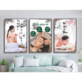 Tranh spa dưỡng sinh kích thướt 40x60 x 3 tranh tổng 1,2m.
