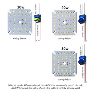Bảng mạch đèn Led 220v 50w 40w 30w thay thế mạch bóng đèn mắt chip Led s sáng kèm nguồn driver MLC-30-50x