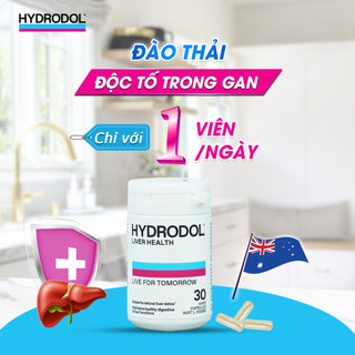 Viên bổ gan hydrodol liver health của úc, thải độc mát gan lọ 30 viên