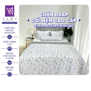 Bộ Chăn Ga Gối Lụa Tencel Coolsilk SAMY BEDDING Cao Cấp Mềm Mịn Thoáng Mát Màu Nhã Nhặn Sang Trọng