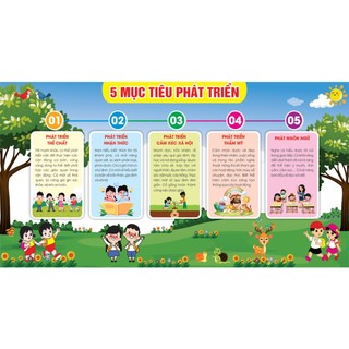 Tranh decan/ mầm non/tiểu học/trường học-5 mục tiêu phát triển bản thân